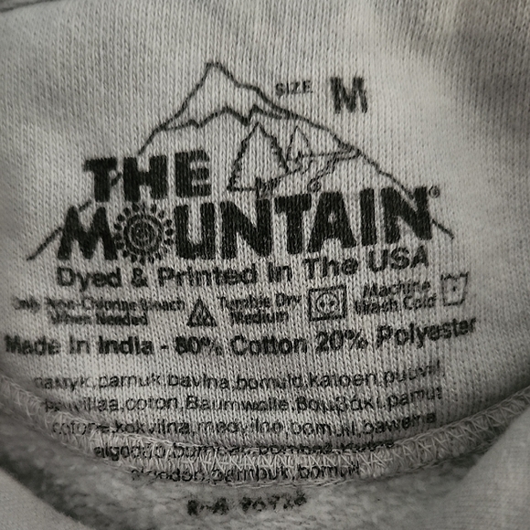 The Mountain Cat Face Hoodie Sweatshirt Gray M #73088 3D Graphic Animal Pullover - Picture 9 of 9